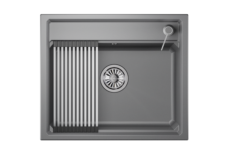 KS-6003, АЛЮМИНИУМ, кухонная мойка, кварц