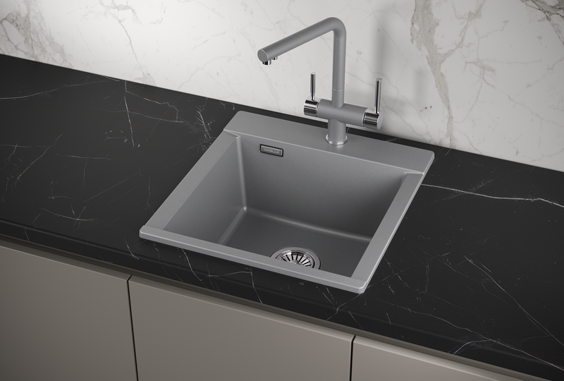 ES-4701, АЛЮМИНИУМ, кухонная мойка, кварц, ESTETICA
