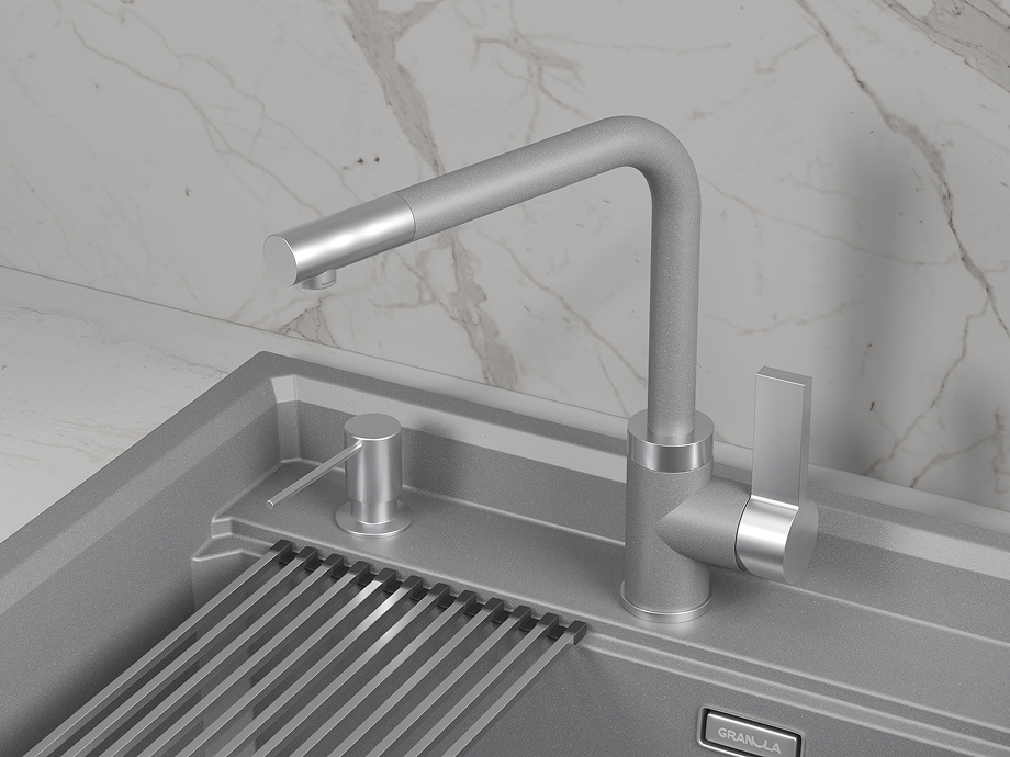 5504, АЛЮМИНИУМ, СМЕСИТЕЛЬ КУХОННЫЙ