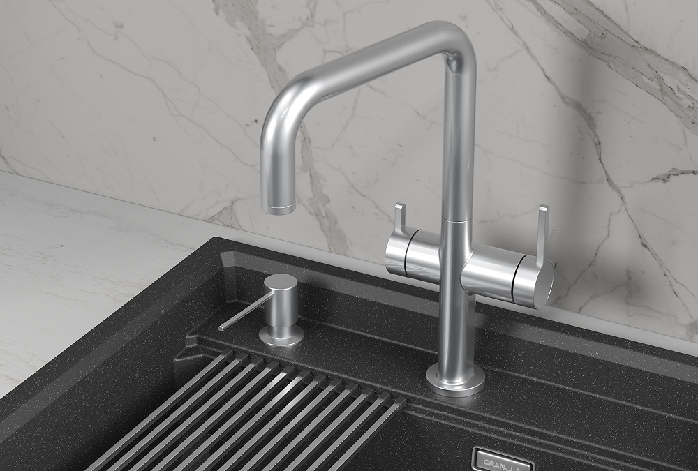 KS-8275, НЕРЖ, СМЕСИТЕЛЬ КУХОННЫЙ KITCHEN SPACE