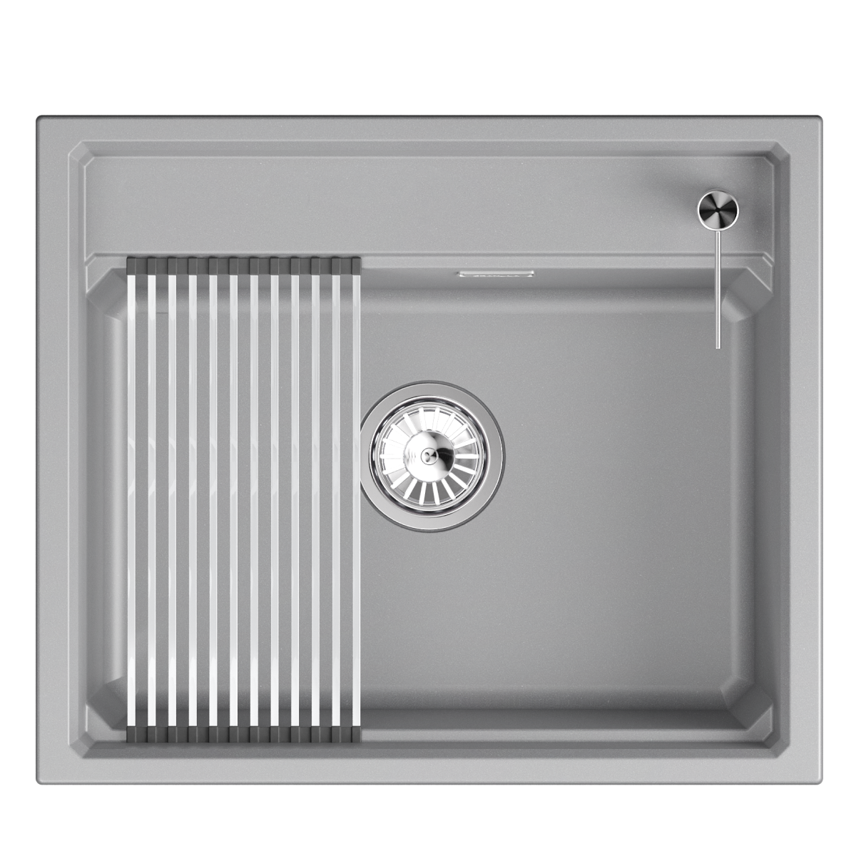 KS-6003i, АЛЮМИНИУМ, кухонная мойка, кварц