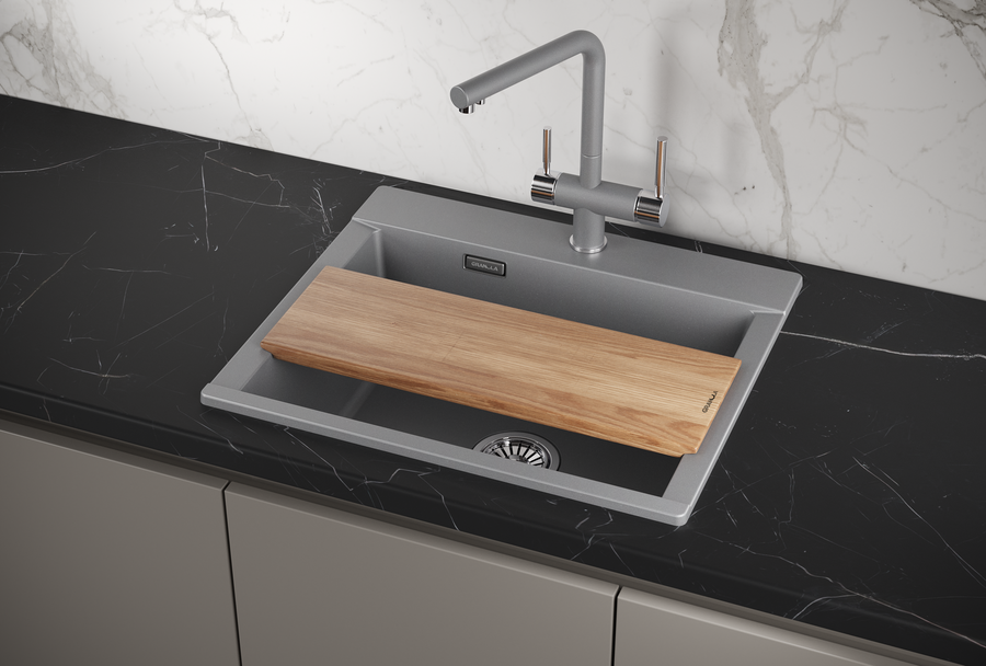 ES-5804, АЛЮМИНИУМ, кухонная мойка, кварц, ESTETICA