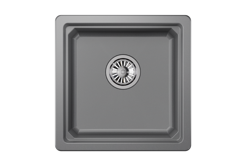 KS-4501U, АЛЮМИНИУМ, кухонная мойка, кварц