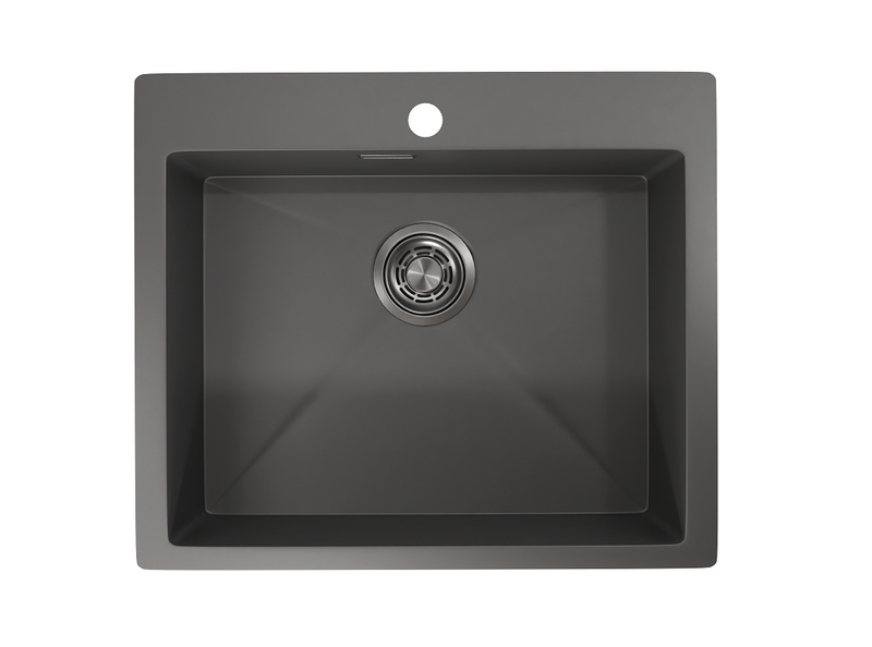 5951, ГРАФИТ МАТОВЫЙ, стальная кухонная мойка