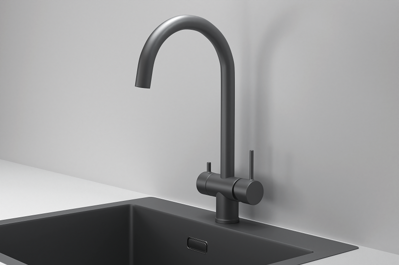 KS-7104, ГРАФИТ МАТОВЫЙ, СМЕСИТЕЛЬ КУХОННЫЙ