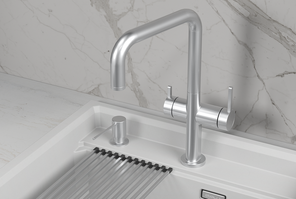 KS-8275, НЕРЖ, СМЕСИТЕЛЬ КУХОННЫЙ KITCHEN SPACE